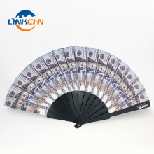 Wholesale sublimated unique dollar folding hand fan